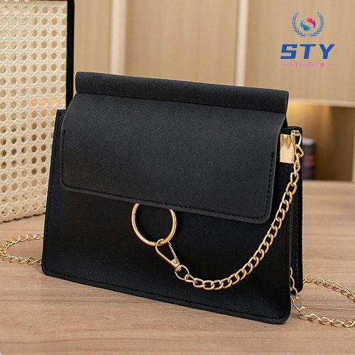 STY Ladies Classic Cross-body Bag Phone Bag Chain Bag Mini Shoulder Bag - Black