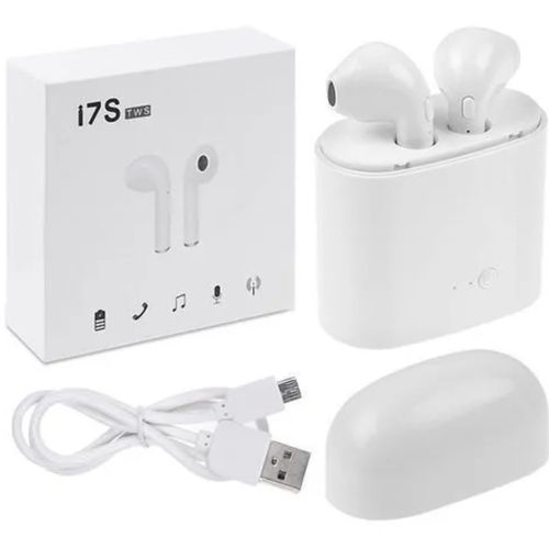 i7 Solid Earpods With Banga Bass Pro Sound - White
