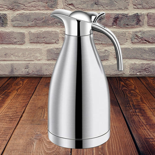 2L Stainless Steel Thermal Flask Jug Coffee Pot Vacuum Insulated Water Bottle-Silver