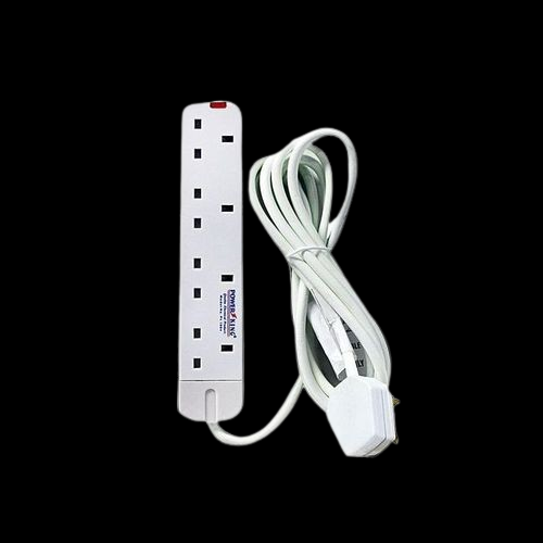 Power King Extension Cable 4 way - White