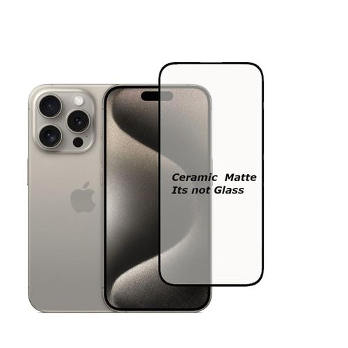 IPhone 15, 15 Pro, 15 Pro Max Ceramic Screen Guard-Black