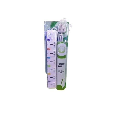 G & T Original 6 Way Universal Heavy Duty Extension Cable - White