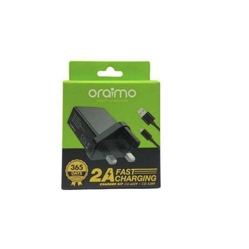 Oraimo Type-A Fast Charge Adapter + USB Cable - Black