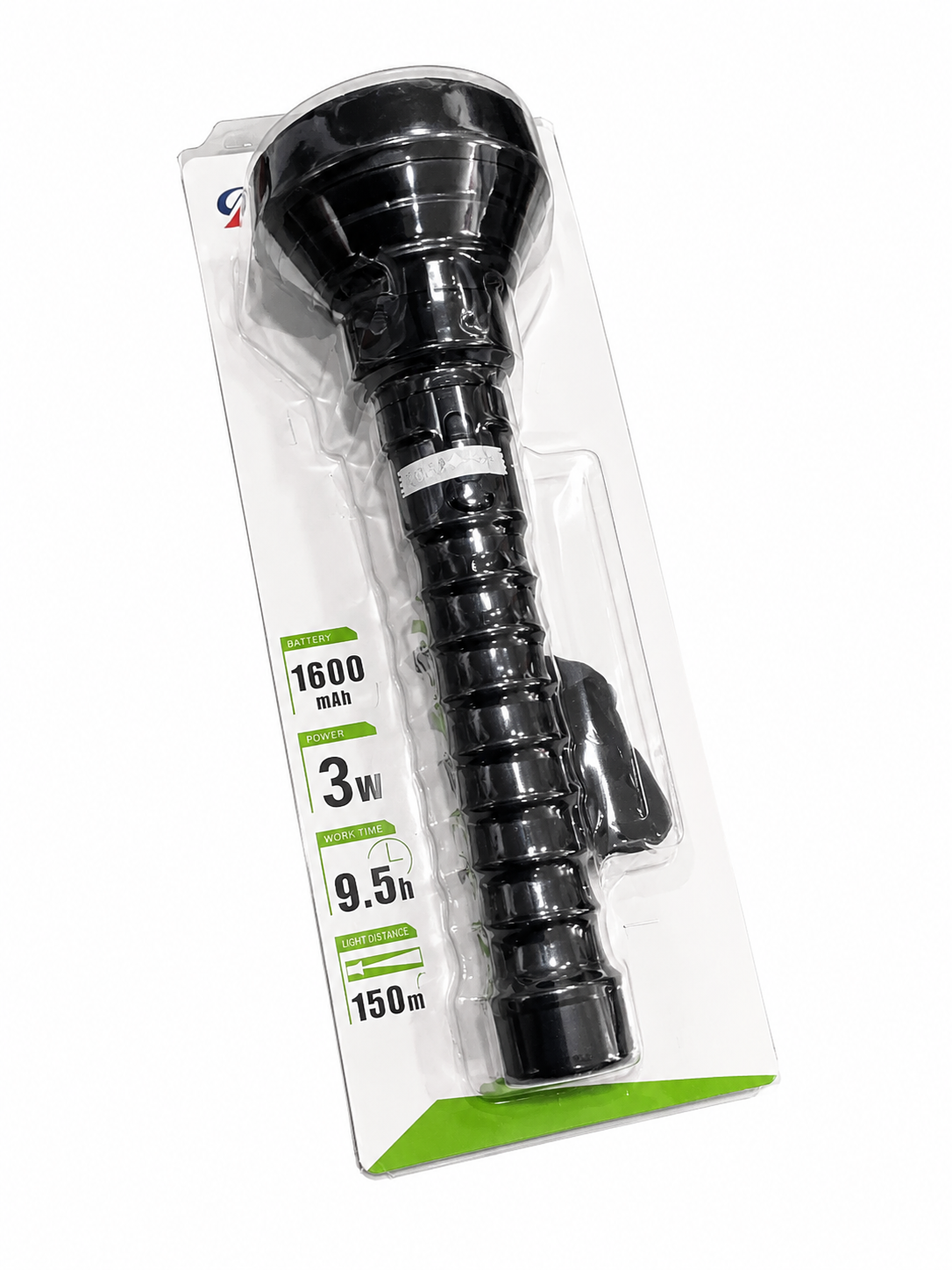 Rechargeable LED Searchlight Torch – 3W High Power Flashlight (1600mAh Battery)